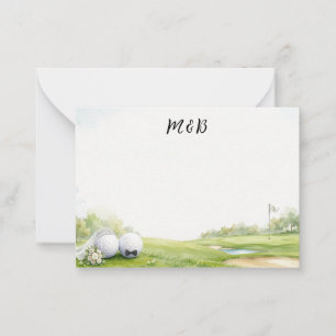 Correspondance Carte de vœux de mariage de golf, élégante