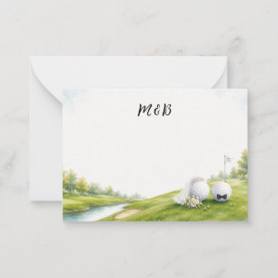 Correspondance Carte de vœux de mariage de golf, Élégante