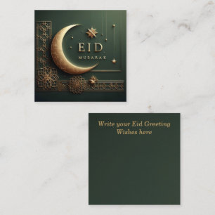 Correspondance Carte de vœux luxueuse pour l'Eid Mubarak en vert