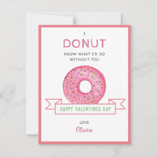 Correspondance Carte de vœux miniature plate Saint-Valentin Donut