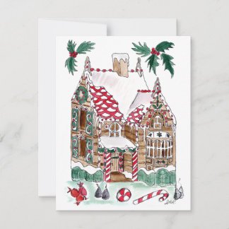 Correspondance Carte de vœux Pain d'épices vierge avec enveloppe