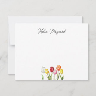 Correspondance Carte de vœux personnalisée avec tulipe