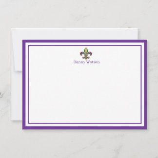 Correspondance Carte de vœux personnalisée Fleur de Lis