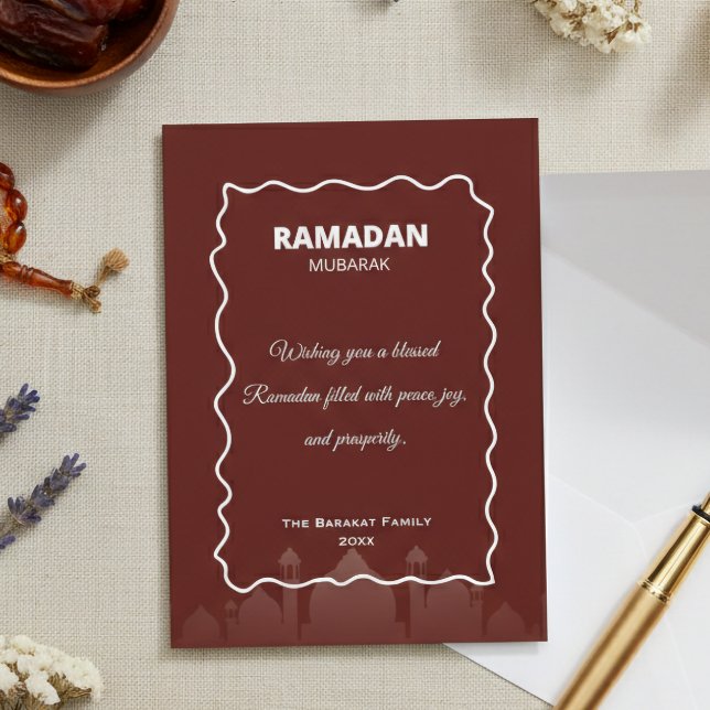 Correspondance Carte de vœux personnalisée Ramadan Moubarak (Créateur téléchargé)