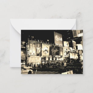 Correspondance Carte de vœux plate de Broadway Times Square à New