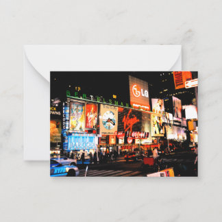 Correspondance Carte de vœux plate de Broadway Times Square NYC N