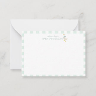 Correspondance Carte de vœux pour baby shower Preppy Goose
