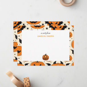 Correspondance Carte de vœux pour fête d'Halloween citrouille aut