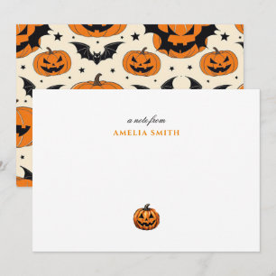 Correspondance Carte de vœux pour fête d'Halloween citrouille aut