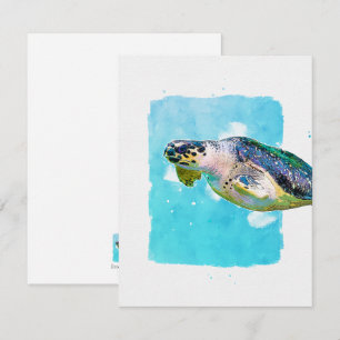 Correspondance Carte de vœux Tortue de mer pour toutes occasions