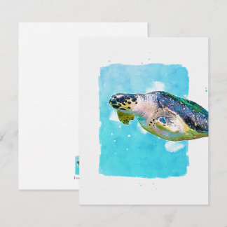 Correspondance Carte de vœux Tortue de mer pour toutes occasions