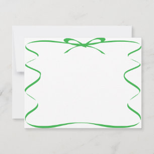 Correspondance Carte de vœux vierge avec ruban vert
