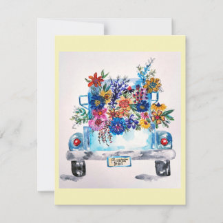 Correspondance Carte de voeux vintage pour camion