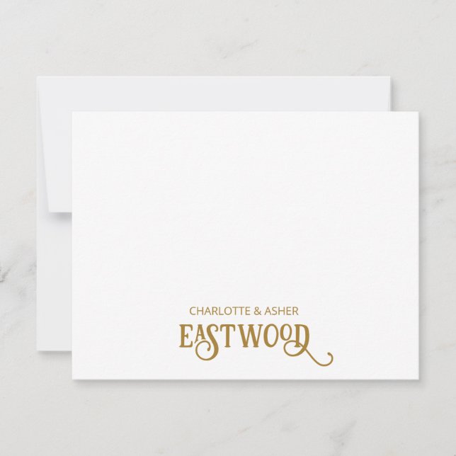 Correspondance Carte Gold Note de deux noms (Devant)