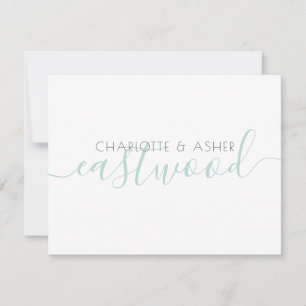 Correspondance Carte Monographie Mariage Vert de nom Couple