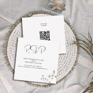 Correspondance Carte RSVP de mariage minimaliste simple