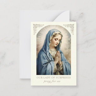 Correspondance Carte Sainte Catholique de Prière à Notre-Dame des