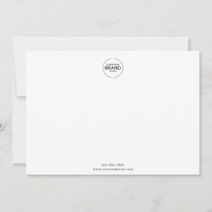 Correspondance Carte simple de note du logo minimaliste rond