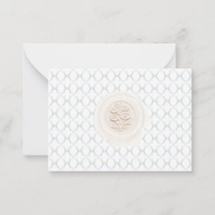 Correspondance Cire Sceau Bleu bébé Sympathie Carte de remercieme