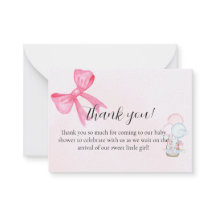 Conception de carte de remerciement pour Baby Show