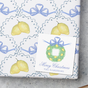 Correspondance Couronne de citrons Amalfi aquarelle pour carte ca