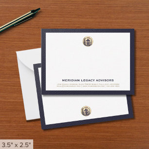 Correspondance Elégant logo or carte de note d'affaires