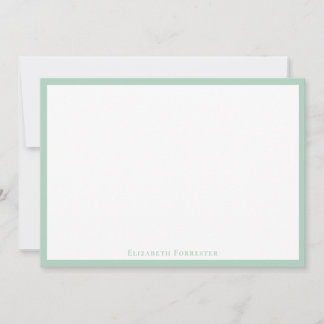 Correspondance Élégante carte de note à plat de la frontière mode