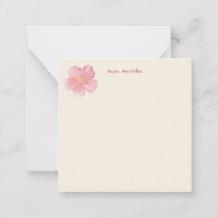 Correspondance Élégante carte de note Monogramme rose