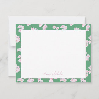 Correspondance Fleurs de cerisier sur la carte à billets personna