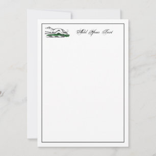 Correspondance Greyhound Whippet exécutant une carte de note de c