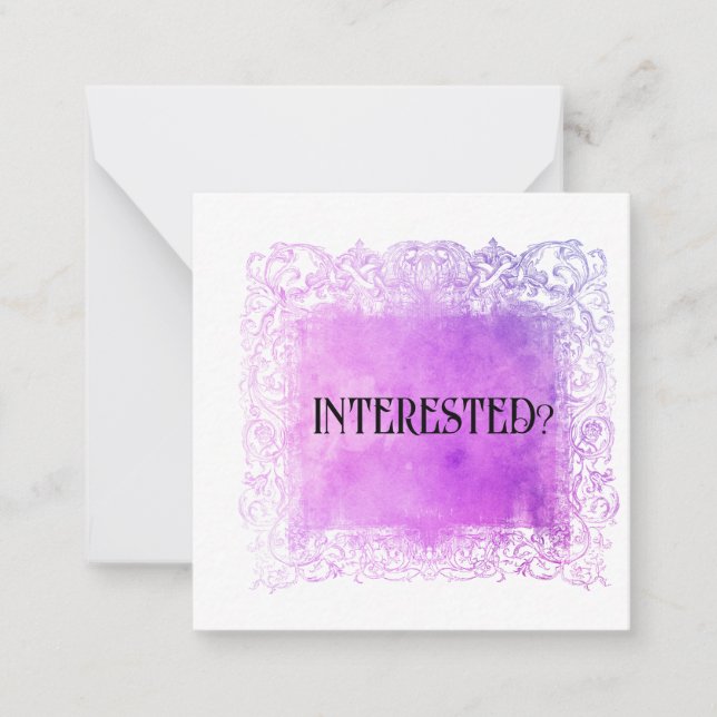 Correspondance *~* INTÉRESSÉ ? Carte de note plat AP63 Relation (Devant)