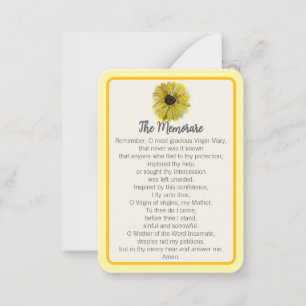Correspondance "Je vous ai prié aujourd'hui" Carte pour notes de