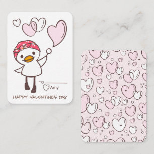 Correspondance Jolie Carte de la Saint-Valentin avec Canard et Bu