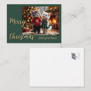 Correspondance Jolie carte de Noël – Tom & Luna Scène de cheminée