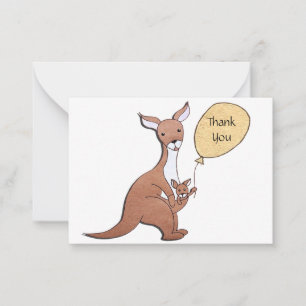 Correspondance Kangaroo Maman Carte de remerciements