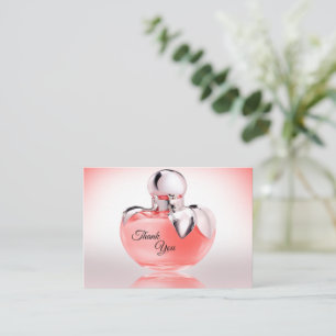 Correspondance La Bouteille De Carte de remerciements De Parfum