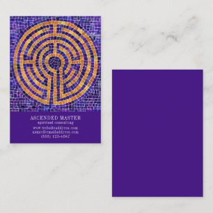 Correspondance LABYRINTH MOSAIC 3.5x2.5 Carte de visite - Violet
