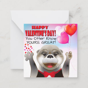 Correspondance Loutre mignonne en smoking   Carte de la Saint-Val