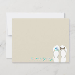 Correspondance M. & Mme Flip Flops Carte de remerciements de mari