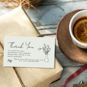 Correspondance Merci pour votre petit Carte de visite d'achat