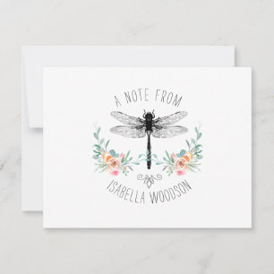Correspondance Note De La Carte Florale Rustique Dragonfly Note