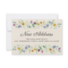 Nouvelle carte de voeux de déménagement floral Adr