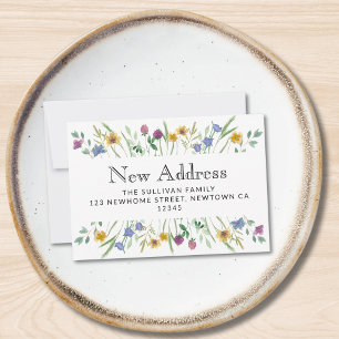 Correspondance Nouvelle carte mini d'annonce de déménagement flor