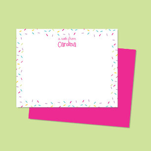 Correspondance Parsemer mignonne rose chaude papeterie Carte de n