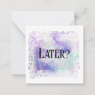 Correspondance *~* Plus tard ? Carte de note plat AP63 Relation