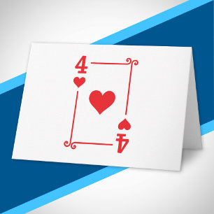 Correspondance Quatre Coeurs Convient Jeux Cartes 