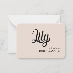 Correspondance Serez-vous ma carte sur mesure de demoiselle d'hon