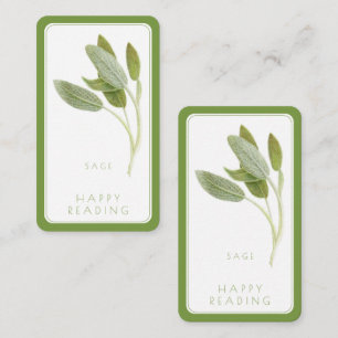 Correspondance SIGNET DE SAGE FRAIS - Carte 3.5x2 + Texte / Vert