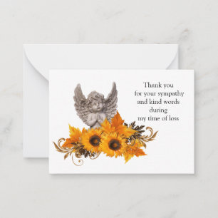 Correspondance Sunflower Angel Carte de remerciements
