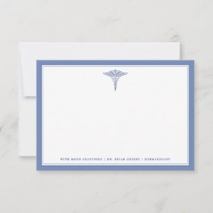 Correspondance Thème bleu Médicale Office Carte de correspondan